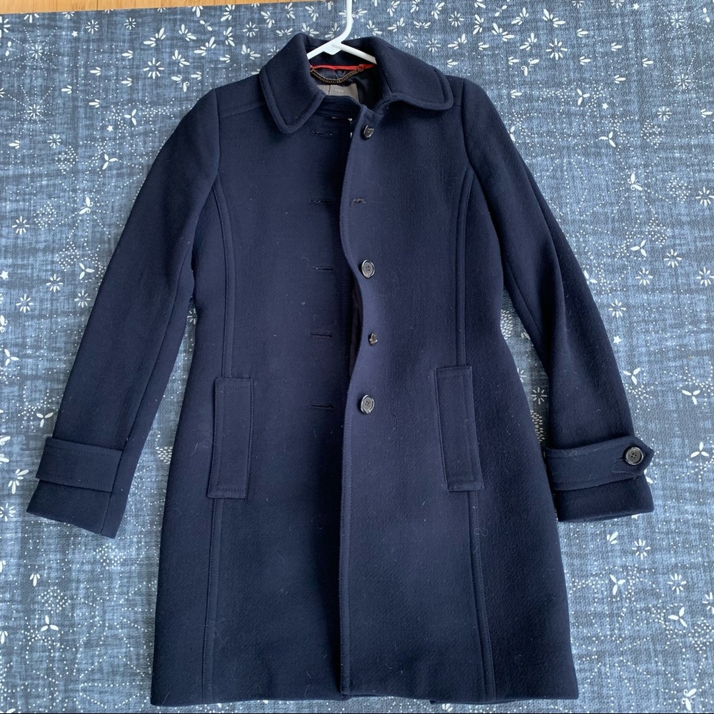 J Crew Lady Day Coat navy blue peacoat